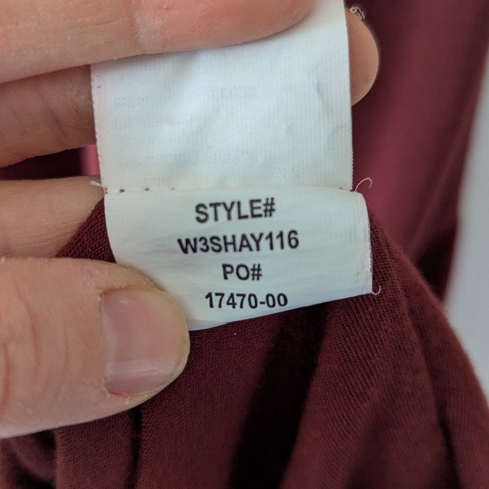 PrAna Women's Shayla Dress In Raisin Cap Sleeve Ruched Side Faux Wrap Size S - Picture 10 of 10